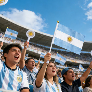 50 Bandiere Nazionali da Sventolare a Mano per la Coppa <span class=keywords><strong>del</strong></span> Mondo di Calcio 2026 (USA-Canada-Messico) - Top 32 Paesi - Souvenir per Partite di Calcio - Product Image 2