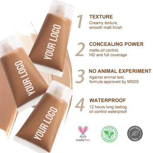 Maquillage hydratant pour le visage <span class=keywords><strong>de</strong></span> haute qualité fond <span class=keywords><strong>de</strong></span> <span class=keywords><strong>teint</strong></span> correcteur marque privée étanche à l'eau végétalien <span class=keywords><strong>meilleure</strong></span> teinte <span class=keywords><strong>de</strong></span> <span class=keywords><strong>peau</strong></span> couverture complète liquide Fou - Product Image 4