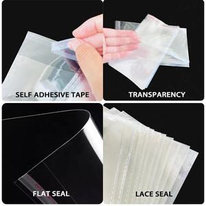 Sacs d'emballage en plastique transparent personnalisés pour <span class=keywords><strong>violoncelle</strong></span> adhésif auto-scellé OPP pour chaussures bonbons vêtements-utilisation polyvalente - Product Image 2