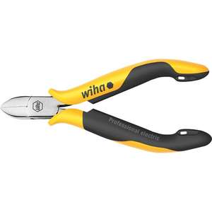 WIHA - 26832 Professional ESD diagonal cutters wide semi-rounded head with <b>small</b> bevelled edge ELECTRONICS <b>PLIERS</b> AND CUTTERS - Product Image 1
