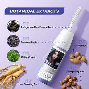 Crema para teñir el cabello de <span class=keywords><strong>color</strong></span> permanente conveniente y brillante de 8 colores con cabezal de bomba de peine para <span class=keywords><strong>tinte</strong></span> de cabello - Product Image 4