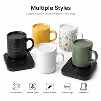 Ensemble cadeau chauffe-tasse intelligent avec logo personnalisé, recharge USB, sous-verre, tasse à café en céramique, contrôle intelligent de la température, applicable aux entreprises