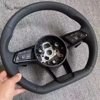 Volant sport perforé en cuir et fibre de carbone, modèle amélioré, pour Audi TT R8 A4 A5 B8 B9 S4 RS6 A6 C7RS Q5 Q6 - Vente Flash