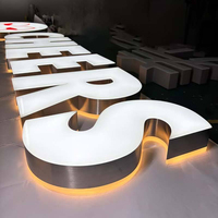 Enseigne lumineuse double face pour extérieur, lettres en relief LED, logo 3D lumineux, fabriquée par le fabricant