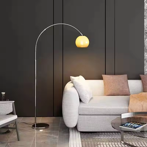 Arched Arc Bedroom <b>Bedside</b> Floor <b>Lamp</b> Bright Orange Design Semicircular Living Room Sofa Floor Lights for living room - Product Image 2