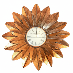 Horloge murale analogique moderne avec design de feuilles, décoration murale, design de feuilles pour le Nouvel An, horloge murale pour la maison - Product Image 1