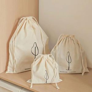 Customized Size Recycled Cotton Canvas Muslin Drawstring <b>Bags</b>-Gift Jewelry Pouch & Cotton Dust <b>Bag</b> with Logo - Product Image 5