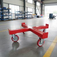 Chariot à fûts industriel portable de 55 gallons, en acier robuste, capacité de charge de 1000 lb, roulettes verrouillables à quatre roues OEM, silencieuses