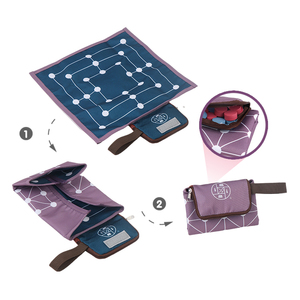 Mini jeu d'échecs de poche 2-en-1 en bois avec pièces d'échecs, jeu de table Nine Men's Morris et Goose pour enfants et divertissement de fête - Product Image 4