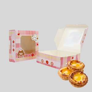 Boîte de papier en carton blanc d'expédition rose à impression double face personnalisée pour l'emballage de gâteaux biscuits beignets - Product Image 3