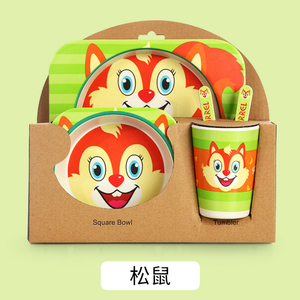 Plateau repas en <span class=keywords><strong>fibre</strong></span> de bambou, ml, en <span class=keywords><strong>fibre</strong></span> de bambou, antidérapant et Anti chute, vaisselle pour bébés - Product Image 5