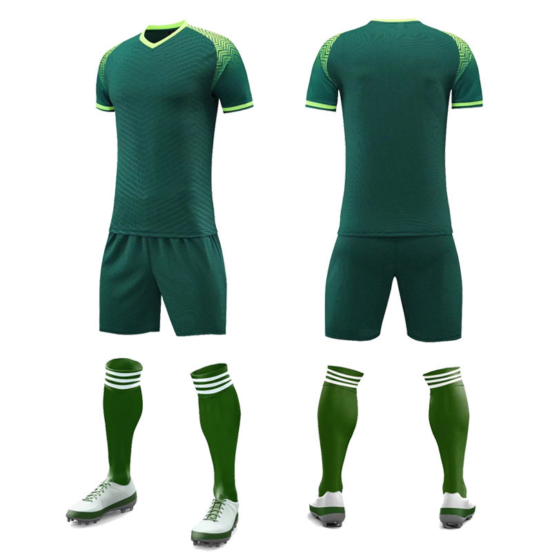 Plain Green Soccer Jersey Free Printing Soccer Team Number Wear