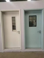 Porte d'urgence en acier métallique ignifugée personnalisable pour laboratoire commercial, salle d'hôpital, école et hôpital