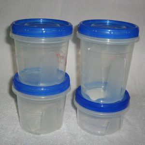 Food Storage Container Round Transparent With <b>Clip</b> On Lid For Kitchen Use 300Ml Capacity - Product Image 3