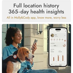 MOLLY Cody GPS ติดตามสัตว์เลี้ยง4G บลูทูธกันน้ำสำหรับสุนัขแมวแอป iOS ติดตามแบบเรียลไทม์ - Product Image 6