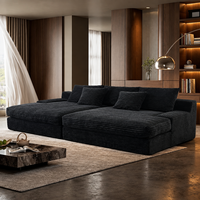 Großes, quadratisches, gepolstertes, umwandelbares Kingsize-Schlafsofa mit Liegefunktion, vakuumkomprimiert, für Apartments und Einkaufszentren