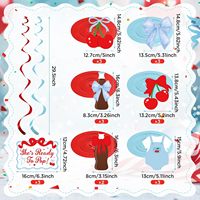 Décorations de baby shower Cherry Bow, Guirlandes suspendues « She's Ready to Pop » et serpentins « Soda Pop » pour fournitures de fête de naissance et d'anniversaire