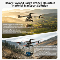 Châssis de drone pliable en fibre de carbone Sanmoo FLY150 150 kg pour levage lourd, multirotor, pour pulvérisation agricole et livraison de marchandises