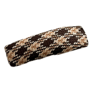 Houndstooth <b>Brown</b> Hair Clip Large Size Secure Hold Autumn Winter Style - Product Image 5