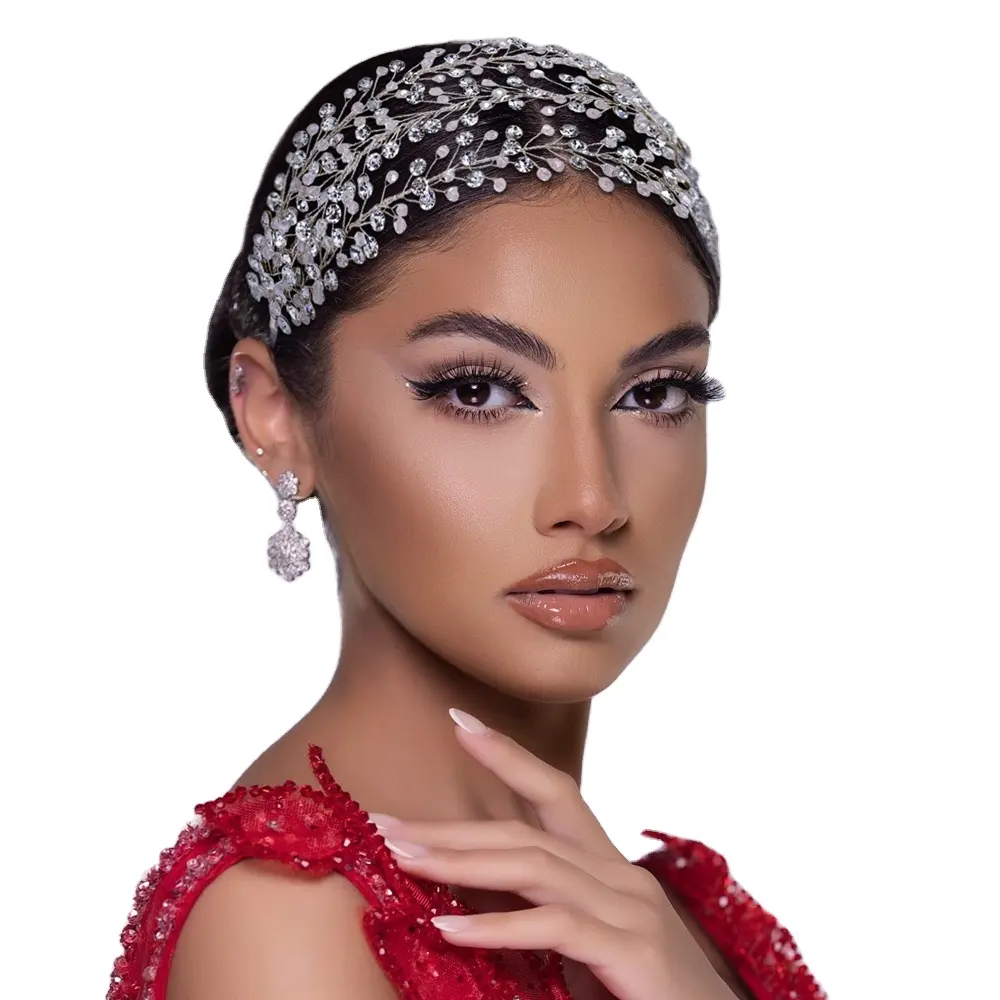 Youlapan HP589 New Bridal Hair Accessories Beautiful Girl Headwear Women's Forehead Band Rhinestone Wedding Headpiece