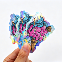 Autocollant personnalisé imprimé sur mesure avec logo UV en relief, en vinyle, pas cher, pour enfants, étiquette découpée individuellement pour la promotion