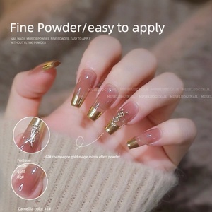 Polvo Mágico para Uñas Efecto Espejo, Color Rosa Dorado y Marrón Fragante, Material Acrílico y PET para Esmalte de Uñas en Salones de Belleza - Product Image 3
