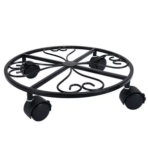 Vertak round pot trolley iron 40mm diameter 360 degree rotated wheels trolley pot for plant