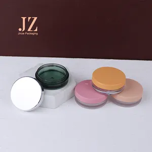 Jinze gold coperchio balsamo per le labbra contenitore ombretto barattolo di crema di plastica 7ml