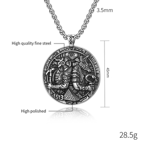 Collar Retro Anubis Shenyuan, Colgante de Acero Inoxidable 304, Cabeza de Lobo de la Muerte del Antiguo Egipto, Estilo Punk, Unisex - Product Image 2