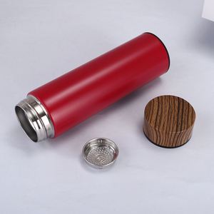 Mini Pocket 304 Stainless Steel Vacuum Insulated Water Bottle with Wood Grain Lid - Product Image 4