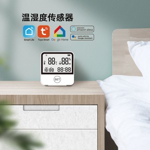 Humidity Sensor Wireless <b>Digital</b> Thermometer Hygrometer Indoor Outdoor Temperature Monitor With Alarm And <b>Clock</b> Display - Product Image 4