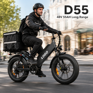 Bicicleta Eléctrica de Carga D55 con Autonomía de 240 km, Motor de 750 W, Batería de 48 V y 55 Ah, Bicicleta Eléctrica de Reparto para Repartidores de Comida - Product Image 1