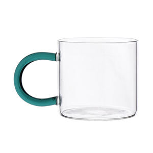 <span class=keywords><strong>Grande</strong></span> <span class=keywords><strong>tasse</strong></span> en verre moderne <span class=keywords><strong>sans</strong></span> poignée ni couvercle, avec un motif floral mignon, design écologique dessiné à la main, pour adultes, usage domestique - Product Image 4