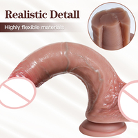 Dildo marron de 9,64 pouces pour débutants avec ventouse, jouet sexuel mains libres pour couples, jouet sexuel pour femmes, Gode