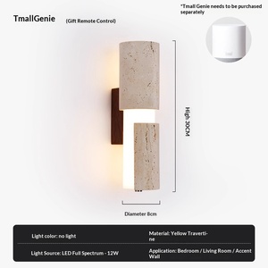 Lampada da <span class=keywords><strong>Parete</strong></span> Moderna in Marmo Beige, Stile Semplice e Contemporaneo, per <span class=keywords><strong>Camera</strong></span> da Letto, Comodino, Soggiorno e <span class=keywords><strong>Parete</strong></span> di Fondo - Product Image 6