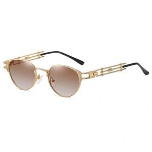 New Arrival Fashion Retro Men Women Steampunk <b>Sunglasses</b> UV400 Metal Oval Polarized <b>Sunglasses</b> 2021 - Product Image 4