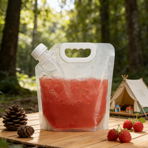 Bolsa ecológica transparente de 5 litros de PE, reutilizable, portátil, con boquilla, para jugo, bebidas, con sellado térmico. - Product Image 5