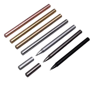 GemFully Stationery supplier Hot items for sell online luxury copper uni ball gel pen slim brass pen with logo