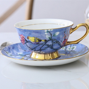 Small luxury high bone ceramic European bone China coffee cup set, creative ins Light Luxury English afternoon tea flower cup - Product Image 4