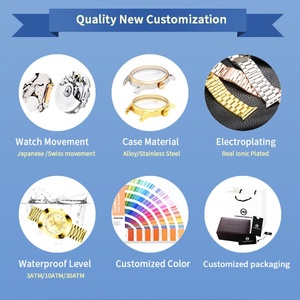 Custom il tuo Logo del marchio orologi con diamanti da donna giappone movimento impermeabile da donna orologi al quarzo di alta qualità di lusso orologio a <span class=keywords><strong>mano</strong></span> - Product Image 4