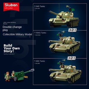 Sluban MBT tanque medio modelo militar adornos escala <span class=keywords><strong>1</strong></span>:<span class=keywords><strong>35</strong></span> bloques ensamblados bolsa B1135 juguetes transfronterizos hechos de plástico - Product Image 3