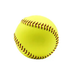优质最佳价格牛皮不同颜色白色/黄色/绿色垒球练习比赛