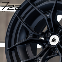 Rines Forjados 722Auto de 18-24 Pulgadas, Ligeros, Cóncavos Profundos, 5x112 5x120 5x114.3, Negro Satinado para BMW M Performance, Audi RS, Mercedes