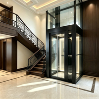 Ascenseur domestique compact et sécurisé pour 2 à 5 étages, idéal pour villas, duplex et résidences privées, installation intérieure et extérieure