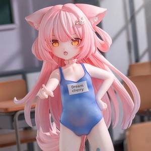 Figura de PVC de Chica con Orejas de Gato en Traje de Baño, Estilo Lolita Shoujo Dream Sakura, Decoración de Escritorio - Product Image 2