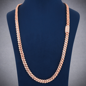 Cadena Cubana de Plata 925 con Diamantes de 9mm, Joyería Hip Hop para Hombre, Regalo de Lujo para Boda - Product Image 6