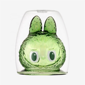 Vaso de Vidrio de Doble Capa Original 100% POP MART Labubu The MONSTERS-CHEERS Series Caja Ciega Coleccionable Regalos de Cumpleaños - Product Image 6