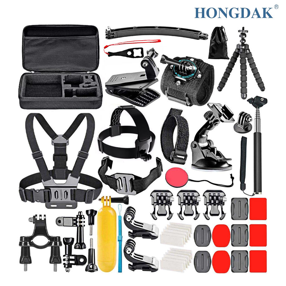 HONGDAK High Quality Version Travel 50 in 1 Action Camera Accessory Kit Bundle Bag for GoPro 13 12 10 9 Insta360 X3 X2