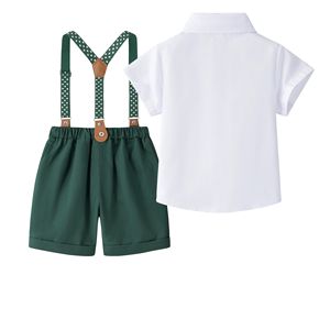 Ensemble Cérémonie pour Bébé Garçon Style Européen: Nouvelle Chemise et Pantalon à Bretelles, Tenue de Fête Formelle pour Anniversaire 3 Ans - Product Image 6