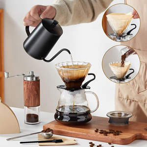 Hot Selling Products Outdoor Drip Gift Box Packaging Pot Kettle Pour Over Four in One Coffee Grinder <b>Maker</b> Gift Set - Product Image 5